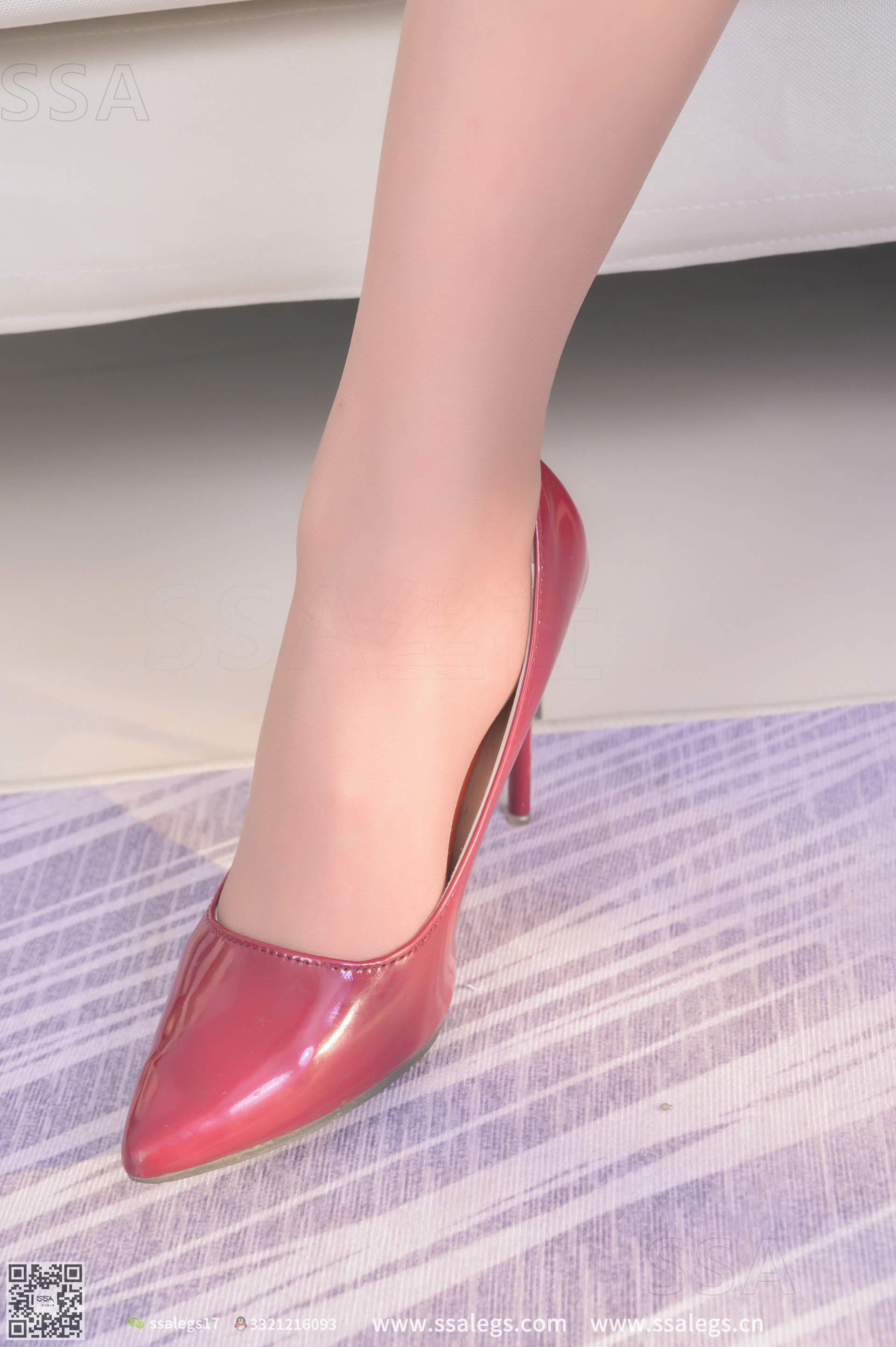 [SSA丝社]超清写真 NO.312 娜娜御姐的红色高跟鞋咖啡丝美腿 2